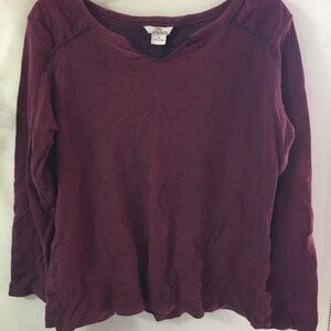 Elegant Maroon Long Sleeve Top